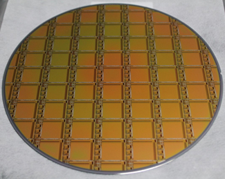 Event based visible Sensor dies on wafer